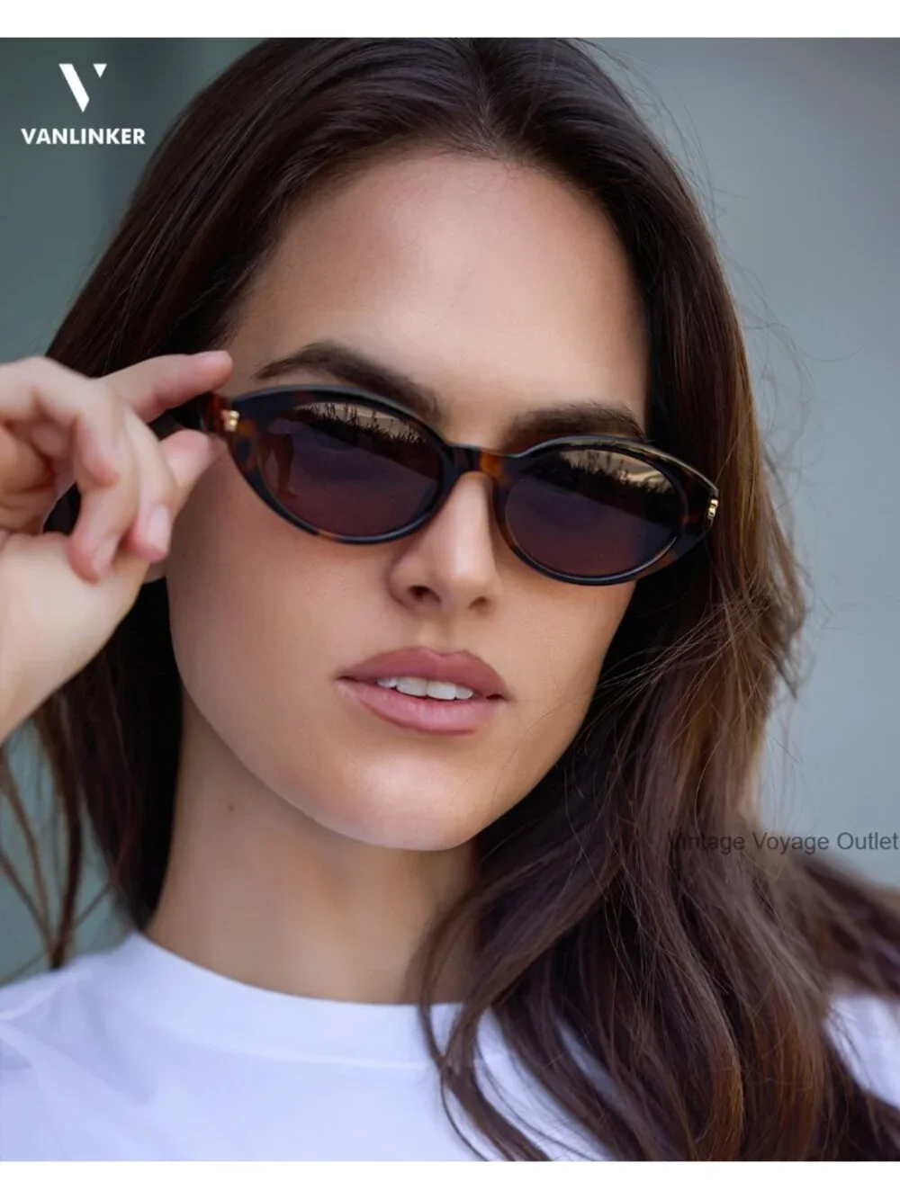 Polarized Retro Oval Cateye Sunglasses for Women Men